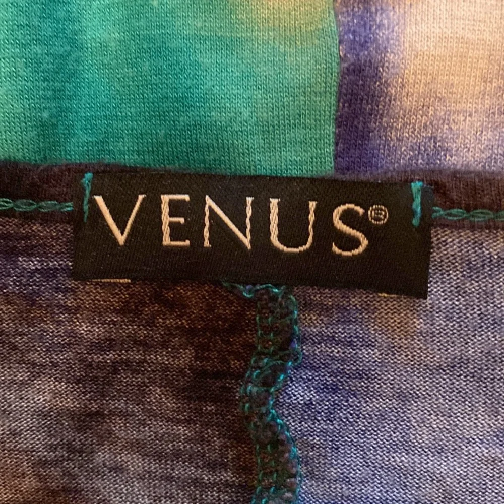Venus Size L Tie Dye Flutter Sleeve Beaded Boho Top